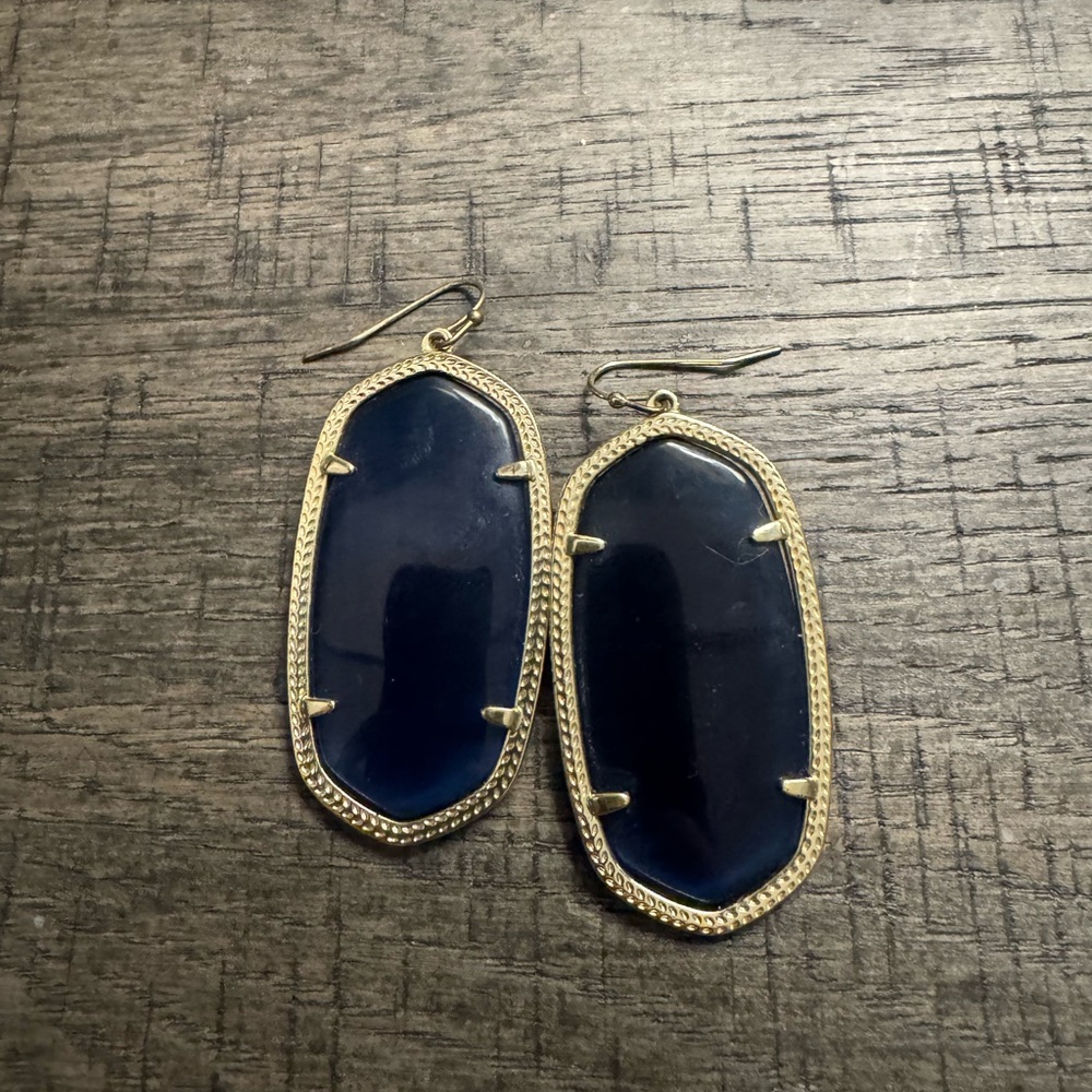 Kendra Scott Navy Cats Eye Danielle Earrings